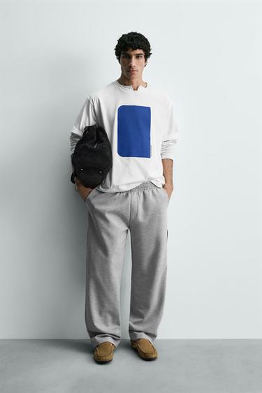 Zara Футболка с геометрическим принтом