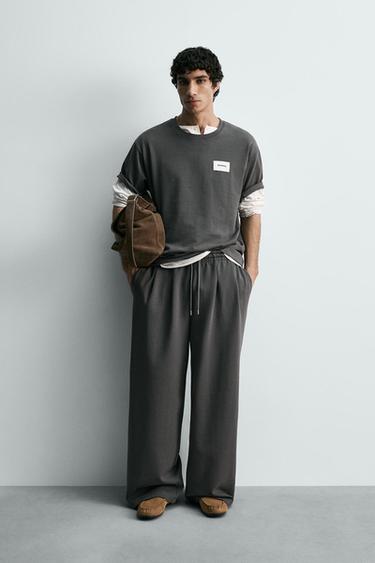 Zara Футболка с нашивкой-этикеткой