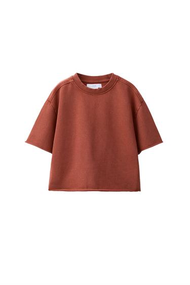 Zara Футболка-джоггер из ткани с эффектом потертости купить с доставкой.