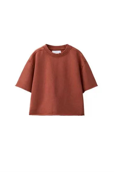 Футболка-джоггер из ткани с эффектом потертости- Заказать в России