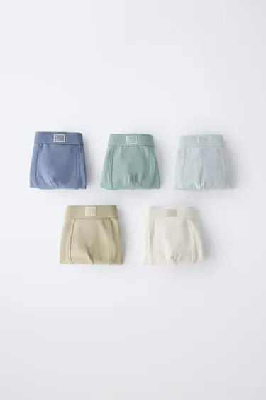 6-14 лет/набор из пяти трусов-боксеров с логотипом- Заказать в России