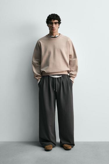 Zara Толстовка с карманами из интерлока купить с доставкой.