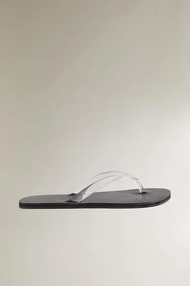 Сандалии с прозрачными ремешками- Заказать в России