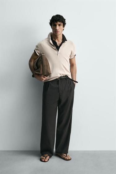 Zara Поло из смесового хлопка купить с доставкой.