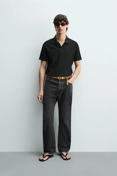 Поло в вертикальный рубчик