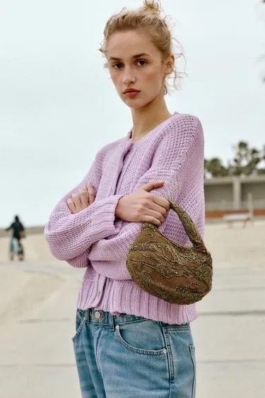 Мини-сумка с вышивкой и бисером- Заказать в России