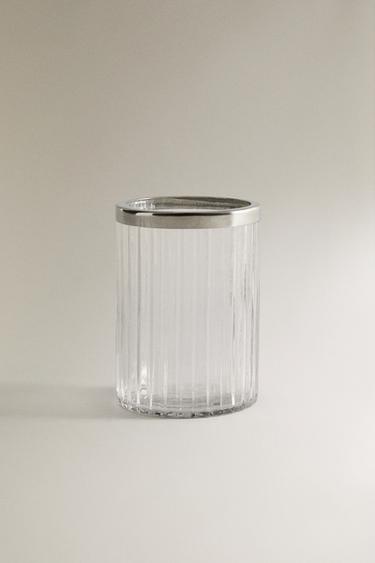 Zara Держатель для зубных щеток из стекла с металлическим кольцом купить с доставкой.