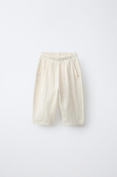 Zara Брюки комбинированная текстура