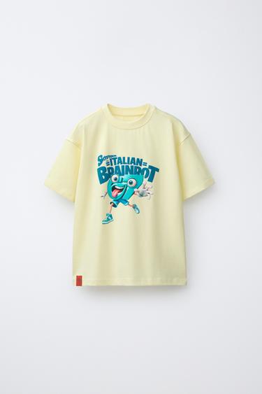 Zara Футболка с принтом SIX SEVEN SKIFIDOL ITALIAN BRAINROT™