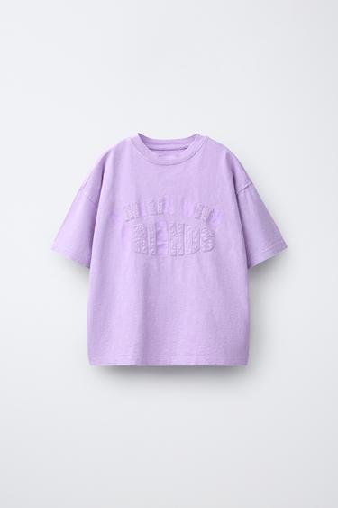 Zara Футболка с рельефной надписью