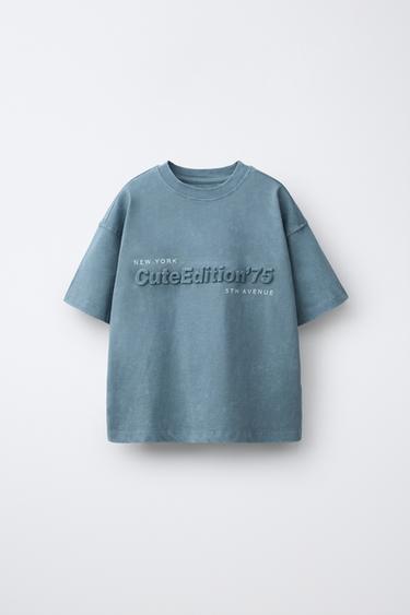 Zara Футболка с рельефным принтом