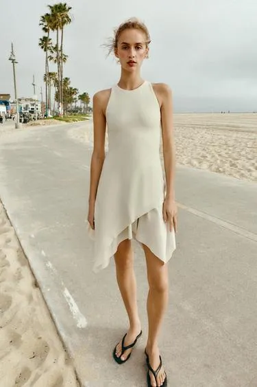 Комбинированное платье халтер- Заказать в России