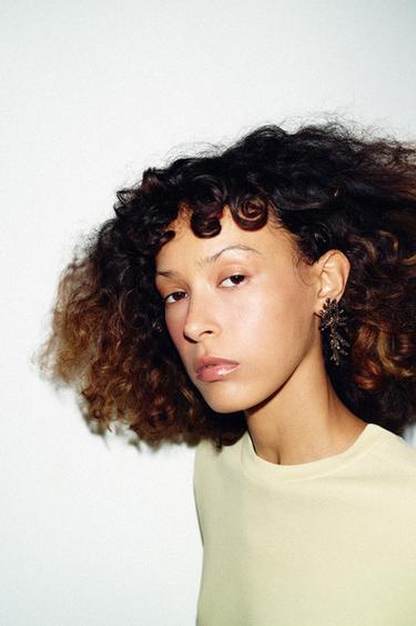 Zara Серьги «коралл» со стразами купить с доставкой.