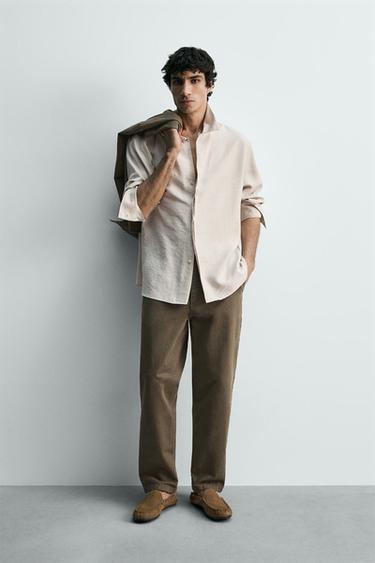 Zara Рубашка струящегося покроя из смесового модала