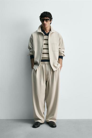 Zara Рубашка RELAXED FIT из интерлока купить с доставкой.