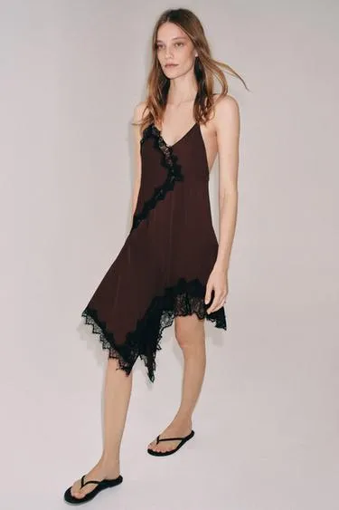Асимметричное кружевное платье- Заказать в России