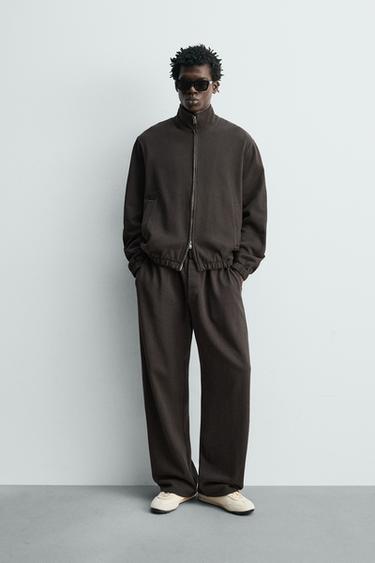 Zara Джоггеры из трикотажа с эффектом потертости