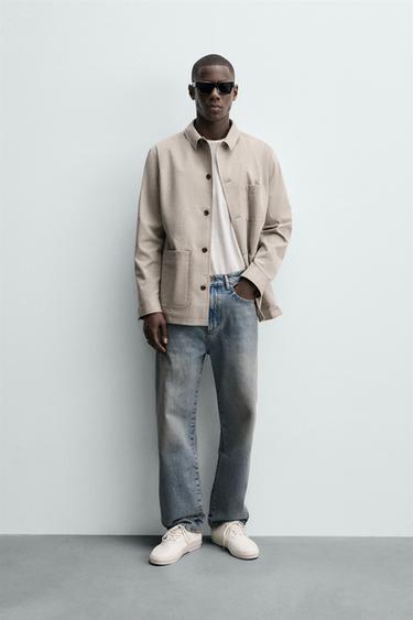 Zara Куртка классического кроя из ткани в ёлочку