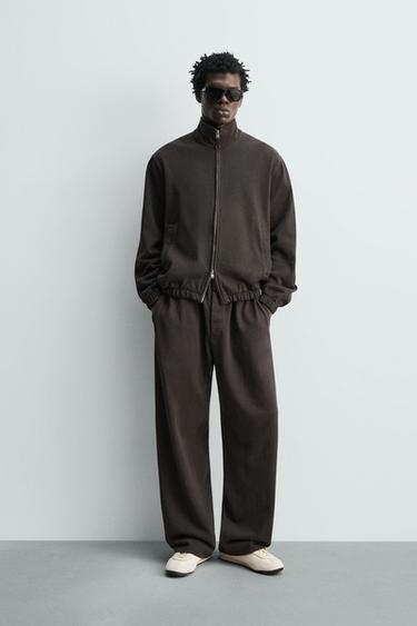 Zara Вязаная толстовка на молнии