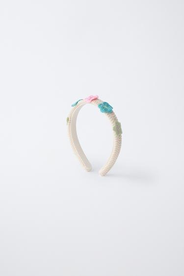 Zara Ободок крючком с цветами