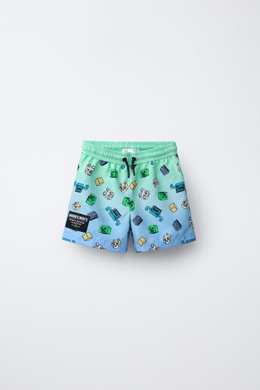 Zara Плавки-бермуды MINECRAFT © MOJANG AB. ™ купить с доставкой.