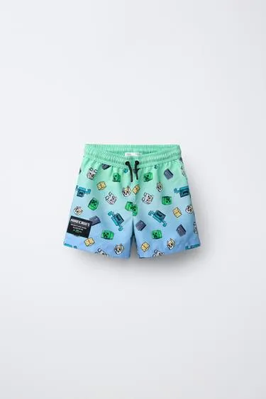 Плавки-бермуды Minecraft © Mojang Ab. ™- Заказать в России