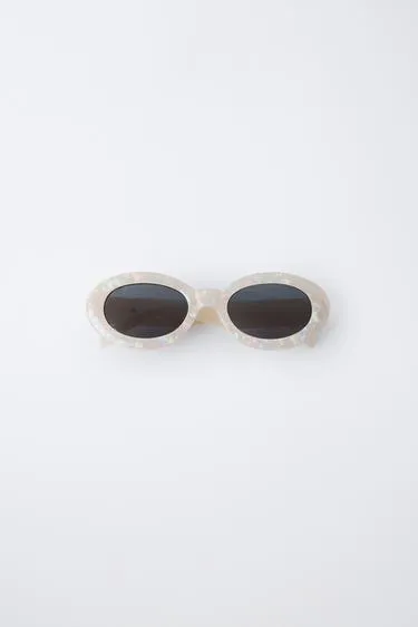 Солнцезащитные очки овальные под мрамор- Заказать в России