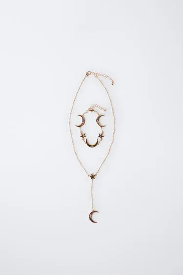 Набор из колье и браслета с луной- Заказать в России