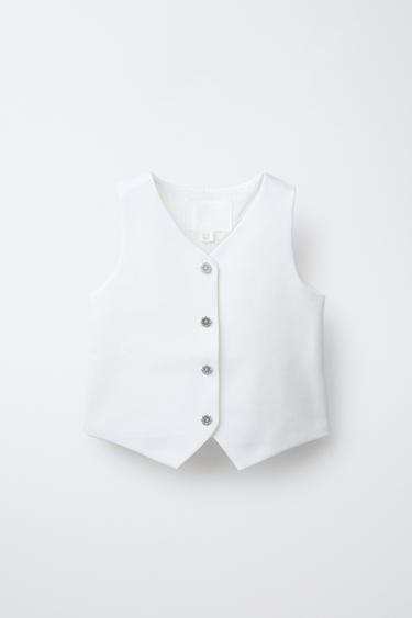 Zara Жилет с декоративными пуговицами купить с доставкой.