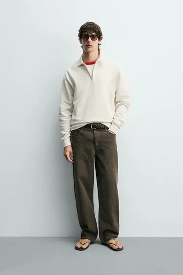 Толстовка поло на молнии