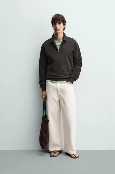 Толстовка поло на молнии