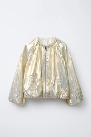 Бомбер с эффектом металлик- Заказать в России