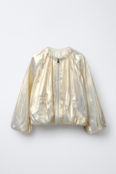Zara Бомбер с металлическим эффектом