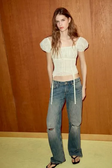 Комбинированный топ-корсет