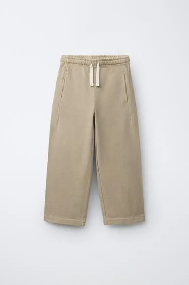 Брюки Straight из мягкой ткани с вышивкой- Заказать в России