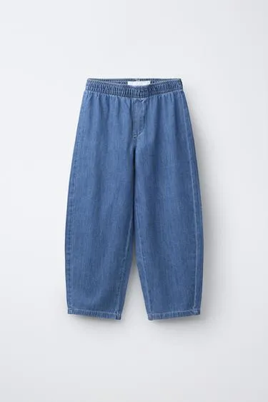 Брюки бочонок с эластичным поясом