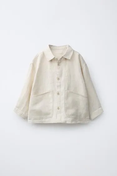 Куртка-рубашка из 100% льна- Заказать в России