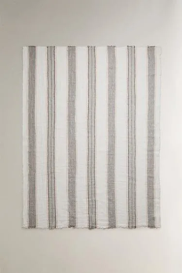 Плед из льна в клетку- Заказать в России