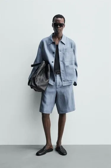 Шорты Relaxed Fit из 100% льна