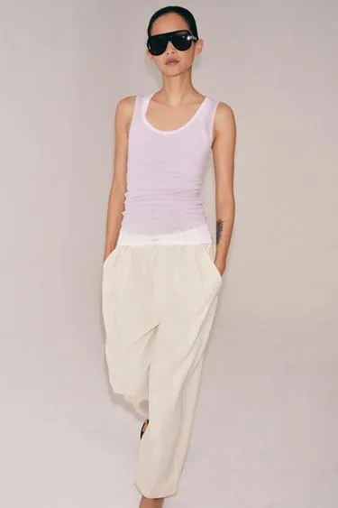 Топ из хлопка без рукавов