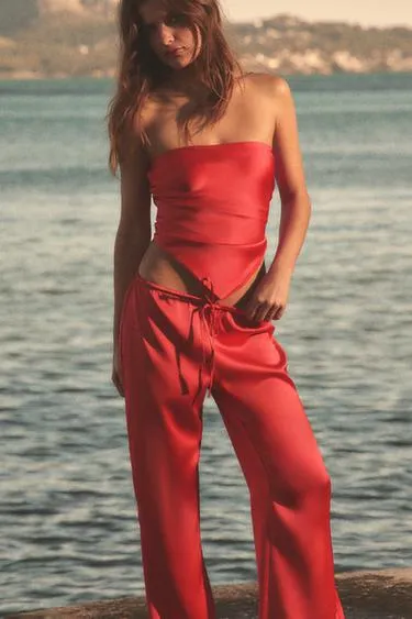 Атласный топ-бандо- Заказать в России