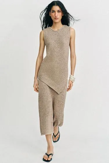 Трикотажная юбка миди- Заказать в России