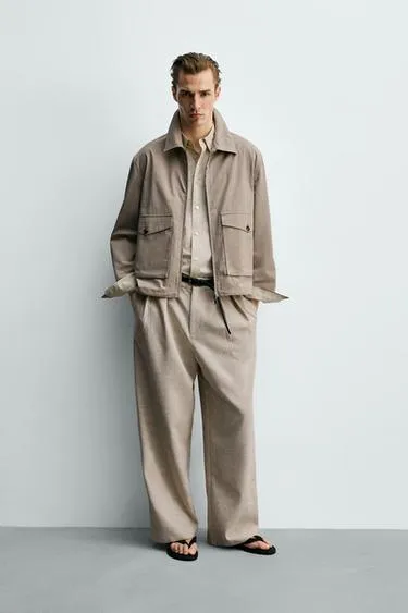 Куртка свободного кроя с текстурным рисунком