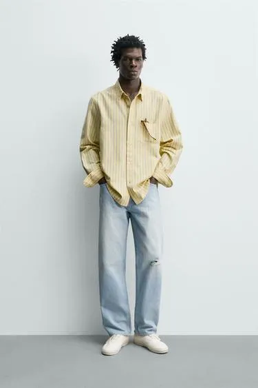 Рубашка оксфорд в полоску