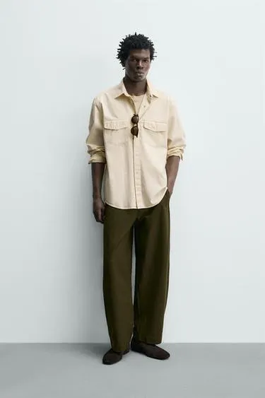 Рубашка из фактурного хлопка- Заказать в России