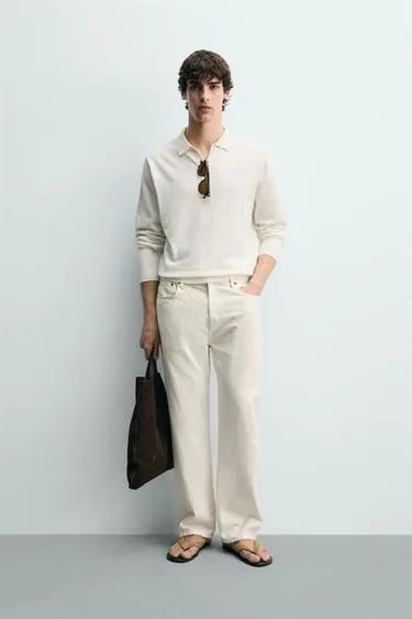 Поло из хлопка и льна- Заказать в России