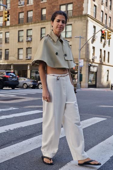 Zara Укороченный тренч ZW COLLECTION LIMITED EDITION купить с доставкой.