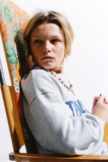 Zara Толстовка с принтом «TEAM SIX SEVEN»