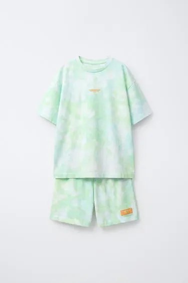 6-14 лет/пижама Tie-Dye с надписью