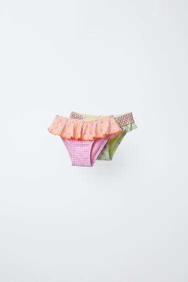 2–6 лет/ набор из двух купальных трусов в клетку и цветок- Заказать в России